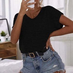 Boho V neck batwing sleeve top